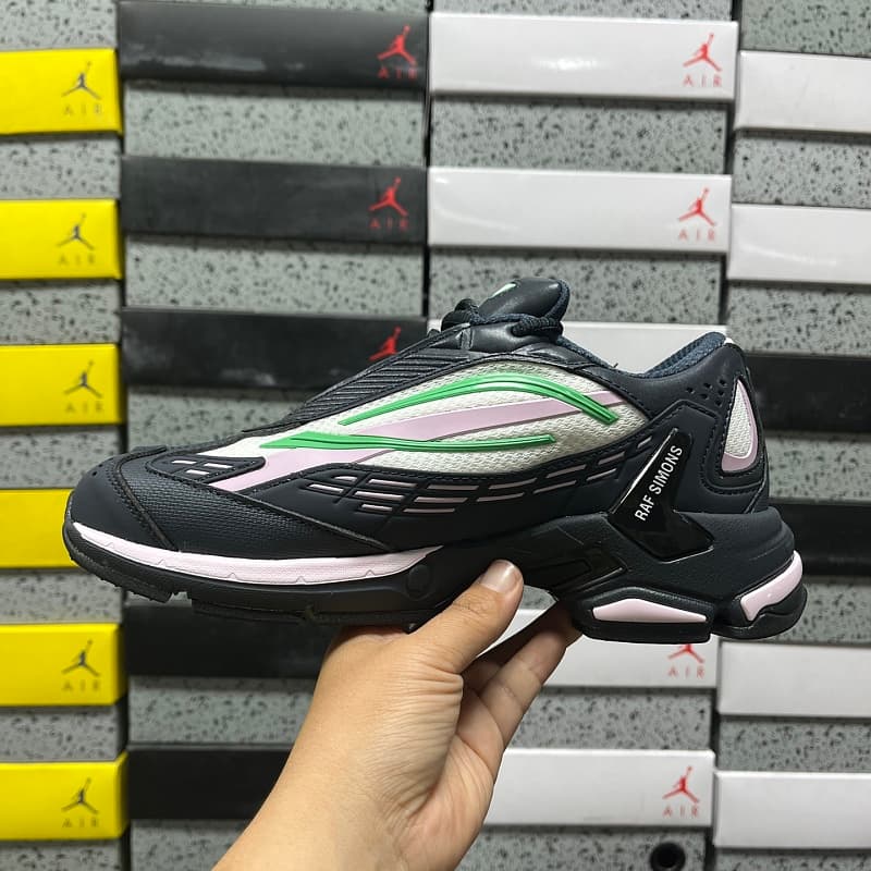 RAF SIMONS RESPONSE TRAIL rosa e preto e verde HR830002S 39-45