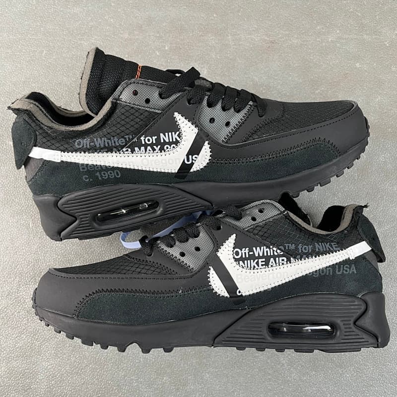 9 ¥360【OWF Batch】 OFF-WHITE x NK Air MAX 90 The Ten OW 联名黑色 AA7293-001