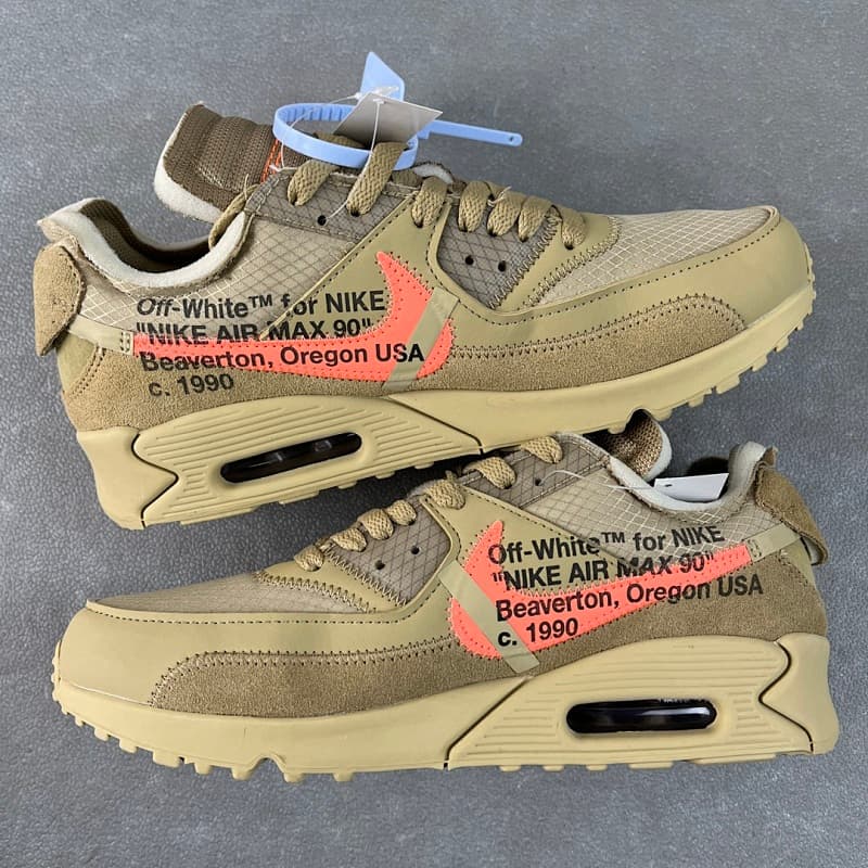 9 ¥360 OFF-WHITE x NK Air MAX 90 The Ten OW 联名沙漠黄 AA7293-200