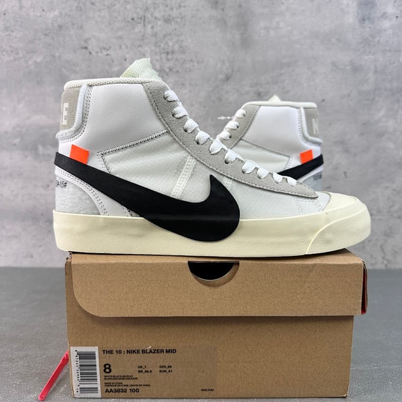 ¥280【TOP】Off-White X NK Blazer Mid OW联名款开拓者36-48 白色 AA3832-100