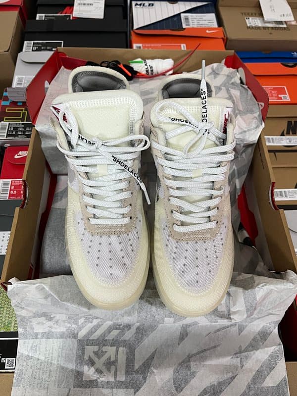 9 ¥370 【OWF Batch】 Off-white X NK Air Force 1 Part 2 Virgil The Ten OW联名款 空军一号低帮 白色 AO4606-100