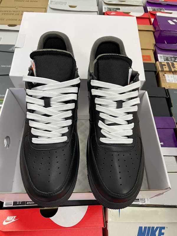 9 ¥370 【OWF Batch】Off-White x NK Air Force 1 空军一号低帮板鞋 OW联名黑银 AV5210-001