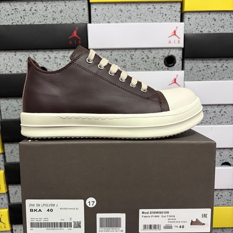 180Y 【OK Batch】Rick Owens Drkshdw 35-46 棕色皮面