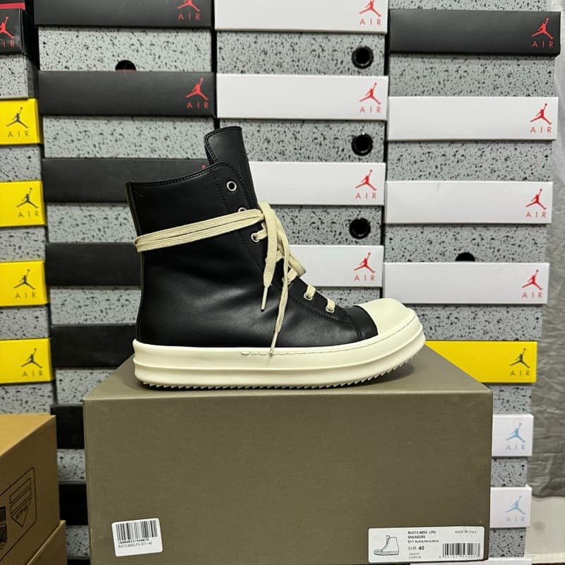 480Y【GZ batch】RO / Rick Owens 瑞克·欧文斯(36-46)西瓜头高帮黑皮