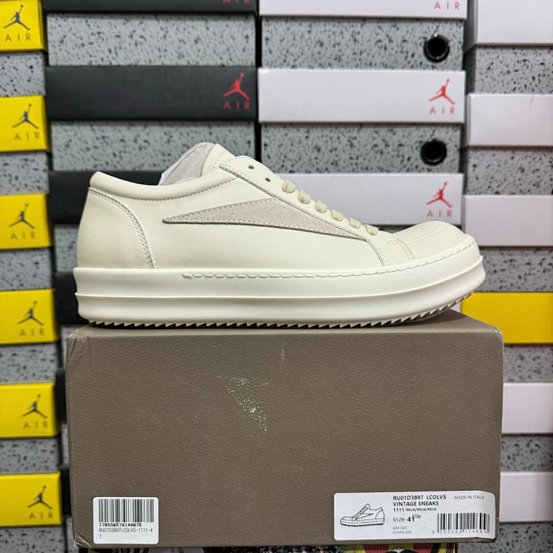 420Y【GZ batch】RO / Rick Owens 瑞克·欧文斯(36-46)白色皮面