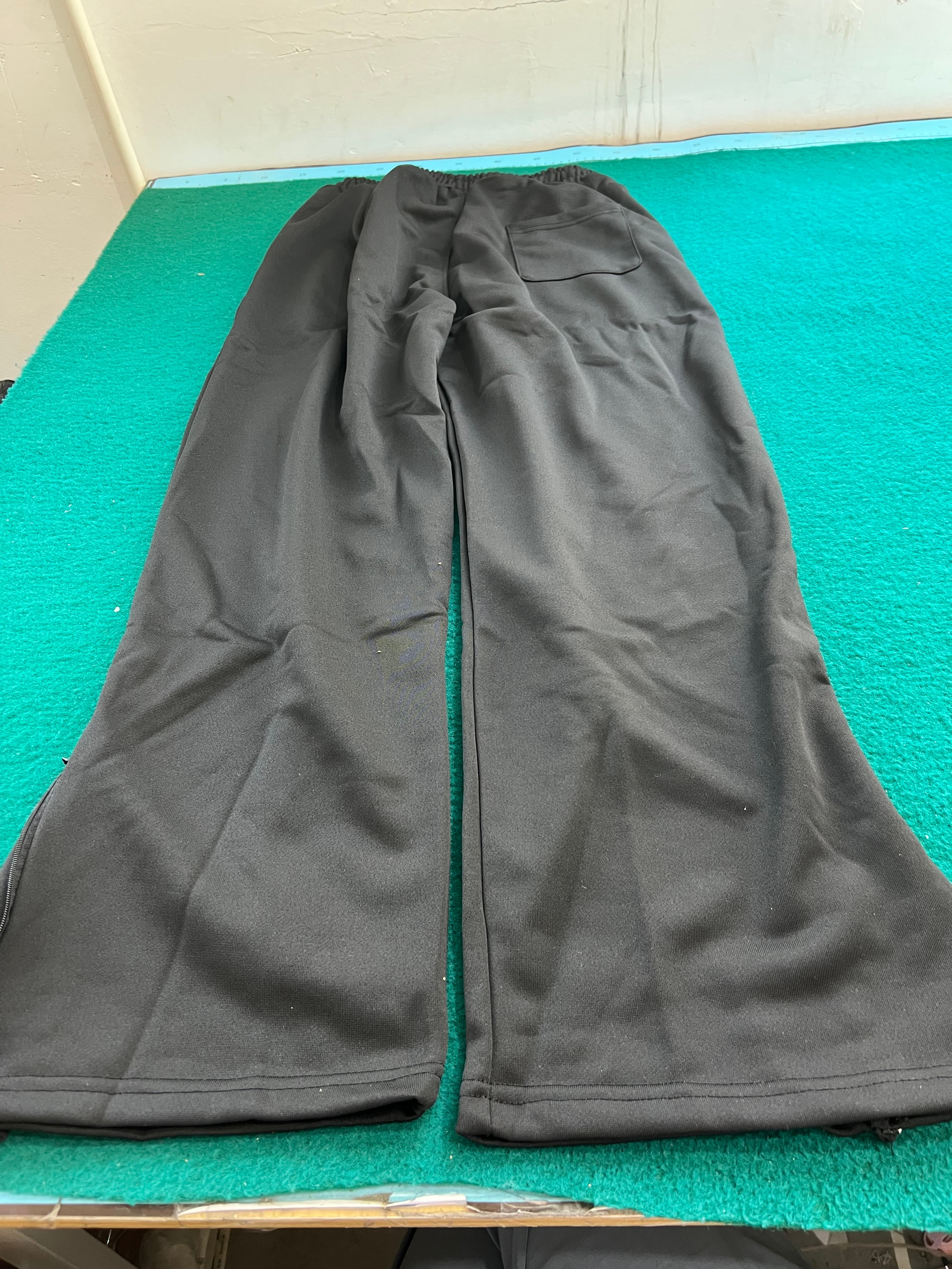 Calças retas soltas retrô milenar, calças esportivas masculinas, pernas personalizadas, zíper, design bordado, hip-hop, harajuku.