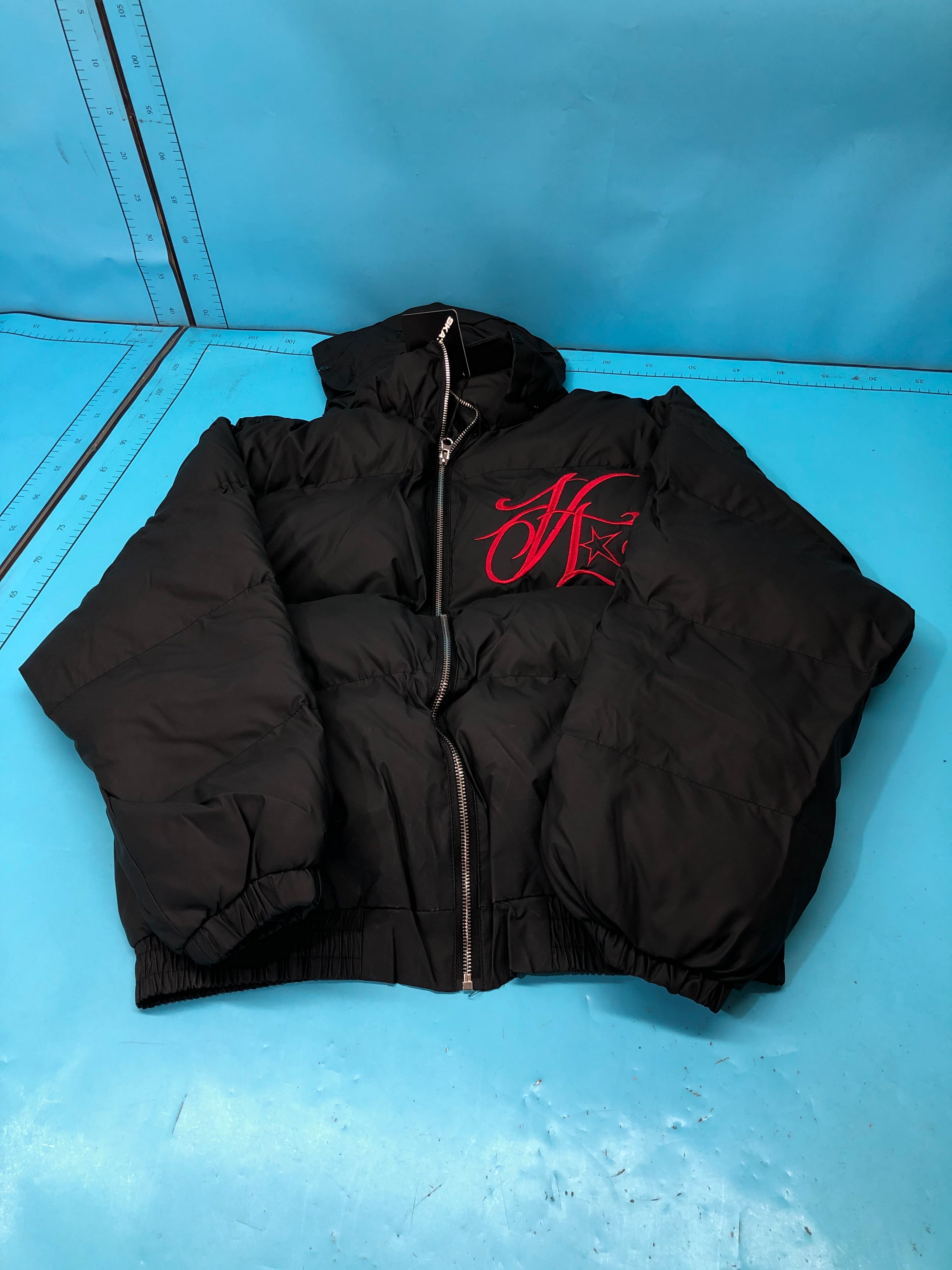6301-1 Winter American Retro High Street Trendy Embroidered Letter Design Men's Loose-Fitting Cardigan Cotton Jacket