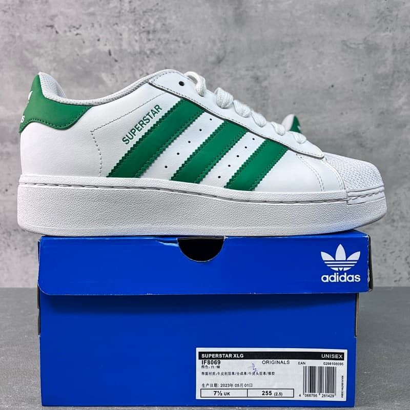 ¥170 绿X Batch AD Originals Superstar IF8069白绿 厚底