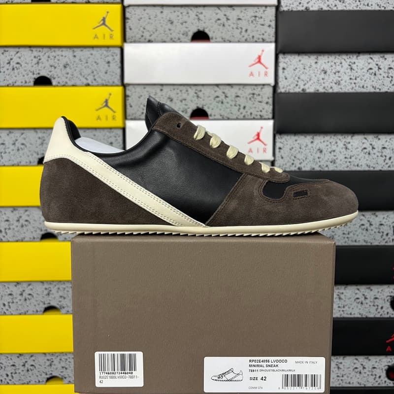370Y【GZ batch】RO / Rick Owens 瑞克·欧文斯(36-45)薄底德训鞋 棕色